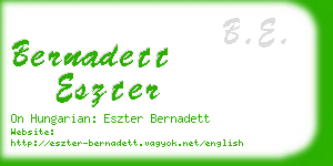 bernadett eszter business card